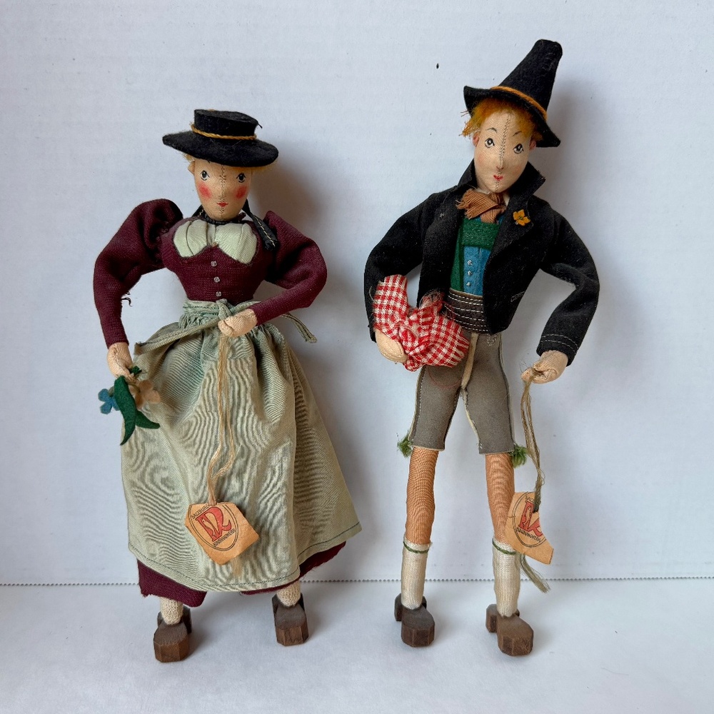 Vintage Handmade 1930s/1940s Austrian Dolls